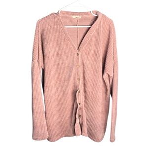 EASEL Pink Cardigan Sweater VERY SOFT!
